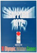 Sport Poster Olympic Winter Games Japan Sapporo 1972