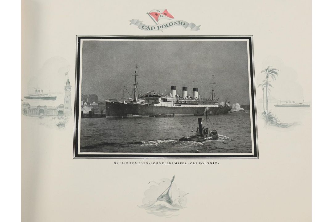 The three-screw fast steamer Cap Polonio. - Image 3 of 6