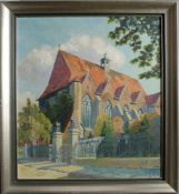 Braunschweig. Rüdiger, Heinrich. Klosterkirche St. Aegidien in Braunschweig. Ölmalerei (