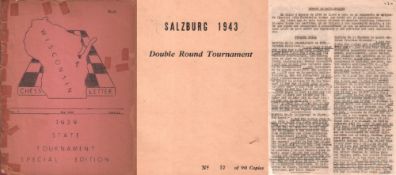 Saltsjöbaden 1948. Torneo de Saltsjobaden. Bulletin. Ohne Ort ca. 1951. 4°. 79 Bll. Blauer