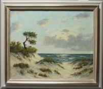 Ostsee. Lukas – Larsen, Dieter (?). Dünenlandschaft an der Ostsee. Ölgemälde (Mischtechnik) auf