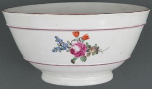 Große Kumme Ludwigsburg 1790 Klassizistische, festonierte Spülkumme, walzenförmig gemuldet, sich