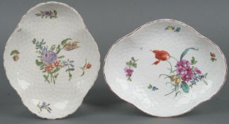 Zwei Löffelschalen Ludwigsburg 1770 Je vierpassig, tief gemuldet mit steigender Wandung,
