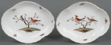 Zwei Löffelschalen Ludwigsburg 1770 Je vierpassig, tief gemuldet, mit steigender Wandung und