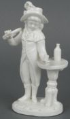 Jäger mit Waldhorn Ludwigsburg 1790 Elegant gekleideter junger Herr, in klassizistischer Mode, mit