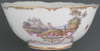 Bedeutende große Kumme Ludwigsburg 1780 Tiefe Spülkumme, walzenförmig gemuldet, sich nach unten