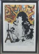 Salvador Dali (1904-1989).  „Paris“ aus der Serie „Butterfly Suite“. Lithographie li./u./num. 183/3