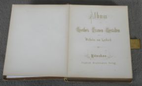 Wilhelm von Kaulbach, "Album Goethe's Frauen-Gestalten", gebunden in Leder mit Messingbeschlägen, M