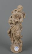 Mondsichelmadonna. Deutsch 20. Jh. Massivholz, geschnitzt, H=31 cm.