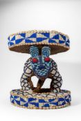 CAMEROON BEADED STOOL IN THE FORM OF A LEOPARD, BALI CHIEFDOM