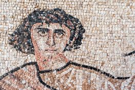 LATE ROMAN MOSAIC PANEL WITH A BUCOLIC SCENE