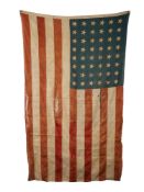 ANTIQUE US AMERICAN FLAG WITH 48TH STARS