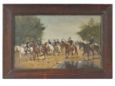 AMERICAN HAND COLORED PRINT AFTER FREDERIC REMINGTON