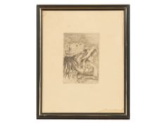 PIERRE AUGUSTE RENOIR FRENCH ETCHING THE PINNED HAT