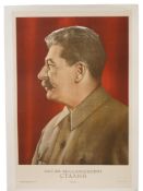 VINTAGE SOVIET RUSSIAN PROPAGANDA POSTER JOSEPH STALIN