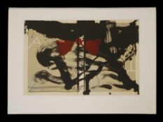 VINTAGE ABSTRACT LITHOGRAPH BY ANTONI TAPIES
