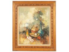 VINTAGE EXPRESSIONIST OIL STILL LIFE PAINTING