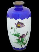 ANTIQUE JAPANESE MEIJI ERA GINBARI CLOISONNE VASE