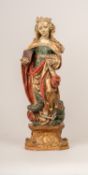 St.Margareth wooden sculpture