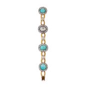 BRACELET/MONTRE EN OR, ARGENT, PLATINE, TURQUOISES ET DIAMANTS, SIGNÉ VAN CLEEF & ARPELS N.Y.,
