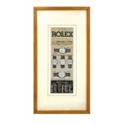 ROLEX VINTAGE ORIGINAL POSTER - From 1950 circa