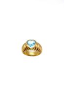 Aquamarin Herz Damenring