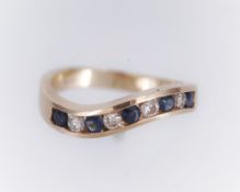 Brillant Saphir Damenring