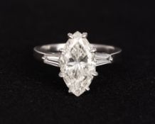 Diamant Damenring, um 1960