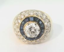 Saphir Brillant Damenring