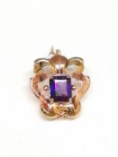 Amethyst Anhänger, um 1950/60