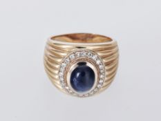 Saphir Brillant Ring