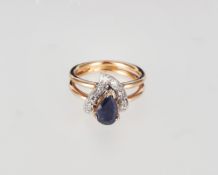 Brillant Saphir Damenring