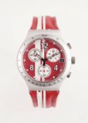 SWATCH Irony Chrono, Red Batch, Herrenarmbanduhr