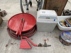 A COOL BOX AND A LARGE HOXE REEL