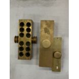 THREE VINTAGE BRASS SUPPOSITRY PILL MAKERS