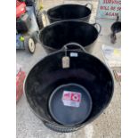 3 NEW RHINO BLACK TUBS NO VAT