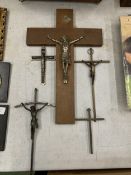 A COLLECTION OF VINTAGE CRUCIFIX'S