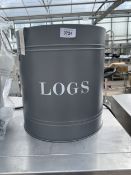 A LOG BUCKET AND A KINDLING BUCKET (2 ITEMS)