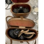 TWO CASED PAIRS OF VINTAGE BINOCULARS TO INCLUDE KAPITAN