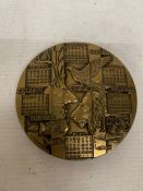 A BRONZE CALENDAR MEDAL FOR 1993 DESIGNED BY J MAUVIEL WITH ANIMALS AND FISH DESIGN