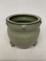 A CHINESE CRACKLE GLAZED CENSER