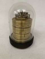 A GERMAN BARIGO BRASS WEATHER STATION BAROMETER WITH A DOME