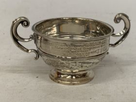 A HALLMARKED BIRMINGHAM SILVER 1934 GOLF TROPHY, WEIGHT 94.12g