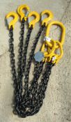 4 TON, 4 LEG LIFTING CHAINS + VAT