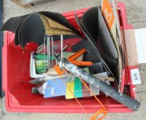 A BOX OF DECORATING ITEMS NO VAT