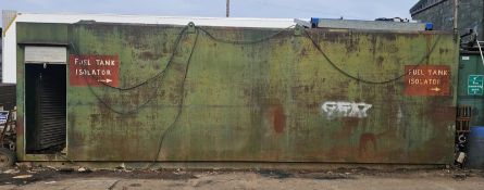 A 41,000 LTR SQUARE BUNDED FUEL TANK 8 MTR LONG X 2.5 MTR WIDE X 2.8 MTR HIGH NO VAT OFF SITE TO