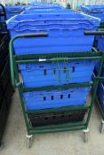 A TROLLEY WITH 8 BASKETS NO VAT