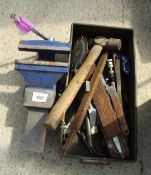 VICE AND TRAY OF TOOLS NO VAT