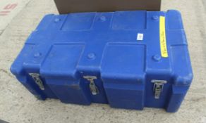 A BLUE PLASTIC CASE 83X47X32 CM + VAT