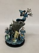 A LARGE COLLECTABLE DISNEY FANTASIA SNOW GLOBE FIGURE, HEIGHT 33CM